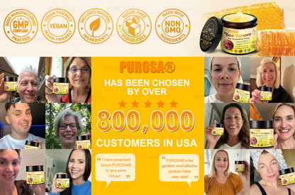 PUROSA® Bee Venom Skin Repair Cream(Visible results in 7 days✅Anti-Aging·Firming·Deep Hydration·Damage Repair·Even Tone·Acne&Dark Spot Care·Wart & Mole Reduction·Psoriasis Relief)
